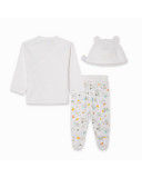 BEIGE LONG WITH FEET JERSEY SUIT AND HAT SET FOR BOYS SAVANNA BEIGE LONG WITH FEET JERSEY SUIT AND HAT SET FOR BOYS SAVANNA
