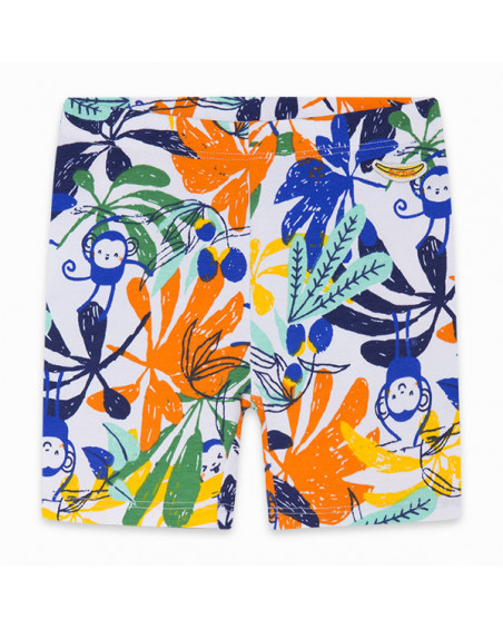 YELLOW PRINTED JERSEY BIKERS LEGGINGS FOR GIRLS TROPICOOL YELLOW PRINTED JERSEY BIKERS LEGGINGS FOR GIRLS TROPICOOL