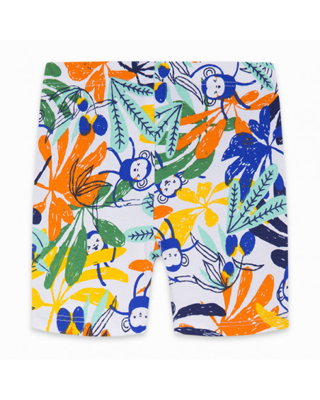YELLOW PRINTED JERSEY BIKERS LEGGINGS FOR GIRLS TROPICOOL YELLOW PRINTED JERSEY BIKERS LEGGINGS FOR GIRLS TROPICOOL