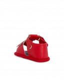 Red fringes faux-leather sandals for girls little pirates