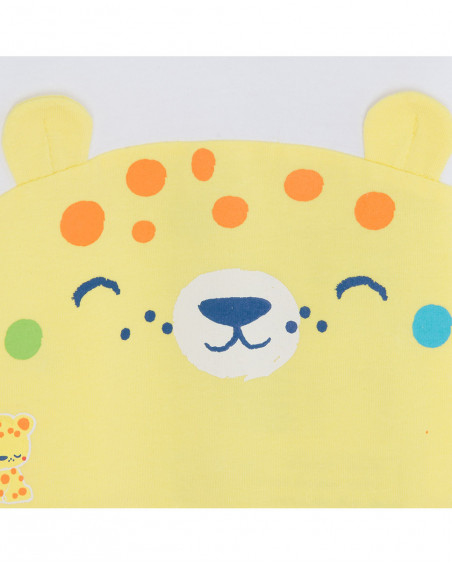 Yellow long with feet jersey rompers for boys hi! sunshine Yellow long with feet jersey rompers for boys hi! sunshine