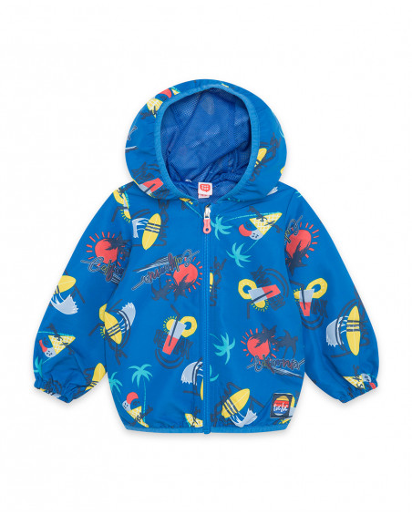 Blue hooded wind stopper for boys enjoy the sun Blue hooded wind stopper for boys enjoy the sun