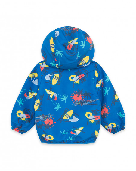Blue hooded wind stopper for boys enjoy the sun Blue hooded wind stopper for boys enjoy the sun