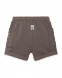 Brown pockets plush bermudas for boys funcactus