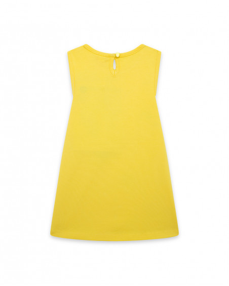 Yellow suspenders jersey dress for girls funcactus