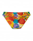 Red printed slip for girls fruitty time