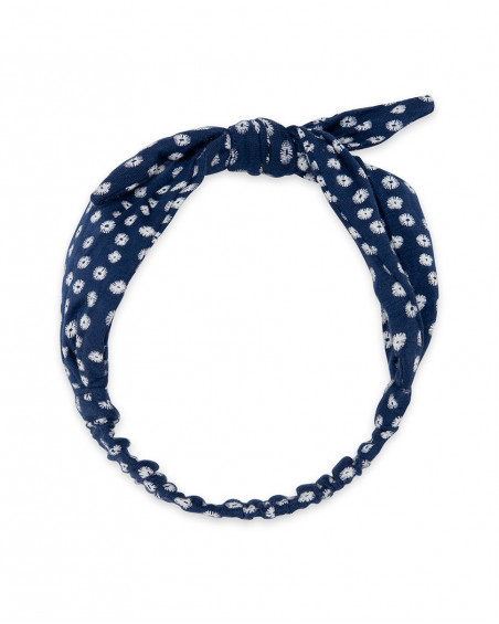 Blue dotted jersey hairband for girls sea lovers