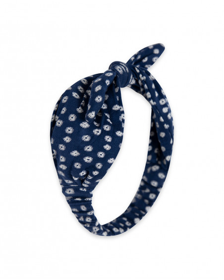 Blue dotted jersey hairband for girls sea lovers
