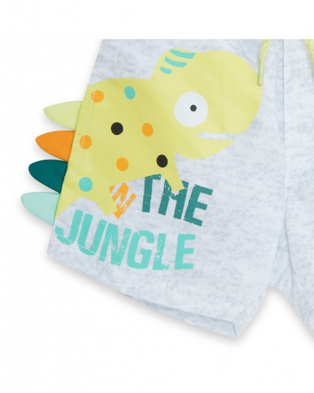 Grey cords swimming trunks for boys in the jungle