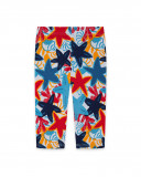 Blue stars jersey capri leggings for girls red submarine