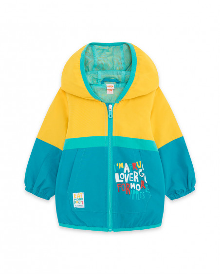 Blue hooded wind stopper for boys fruitty time Blue hooded wind stopper for boys fruitty time