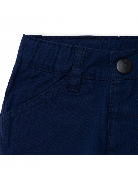 Navy pockets twill bermudas for boys basicos baby