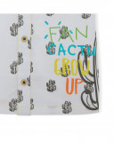 White printed poplin shirt for boys funcactus