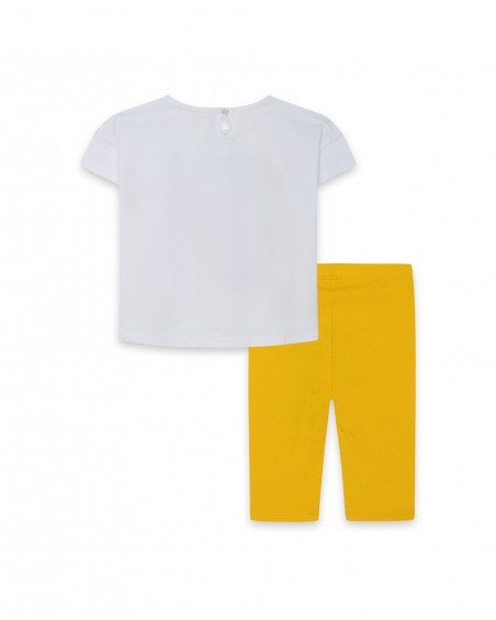 Yellow jersey t-shirt and capri leggings for girls fruitty time Yellow jersey t-shirt and capri leggings for girls fruitty time