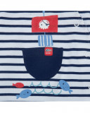 White long with feet jersey rompers for boys little pirates White long with feet jersey rompers for boys little pirates