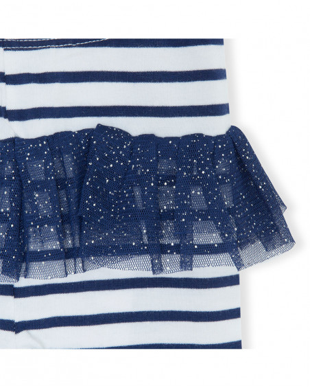 White striped jersey t-shirt and leggings for girls little White striped jersey t-shirt and leggings for girls little