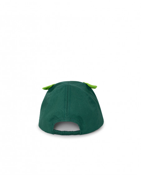 Green ears twill cap for boys in the jungle