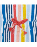 Orange striped jersey dress for girls enjoy the sun