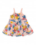 Orange suspenders jersey dress for girls enjoy the sun