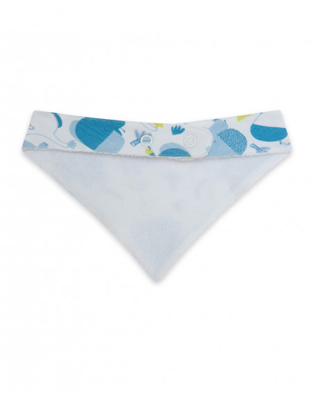 Blue printed jersey neck gaiter for boys so cute