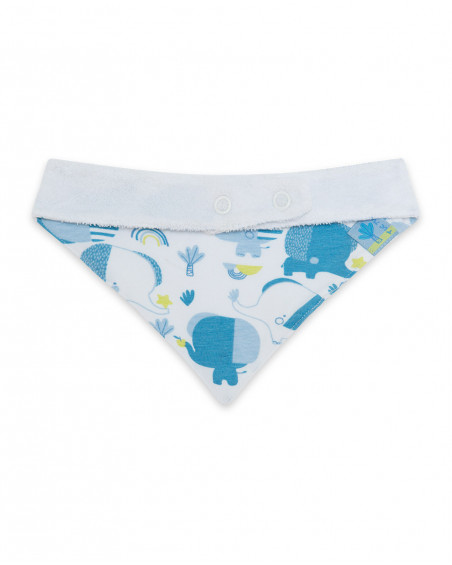 Blue printed jersey neck gaiter for boys so cute