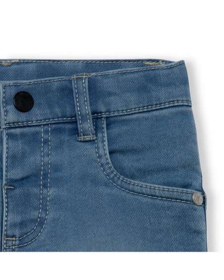 Blue pockets denim bermudas for boys basicos kids