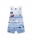 White suspenders jersey rompers for boys little pirates White suspenders jersey rompers for boys little pirates