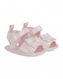 Pink bow poplin sandals for girls so cute