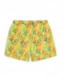 Yellow printed dad swimming trunks for boys funcactus
