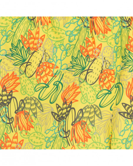 Yellow printed dad swimming trunks for boys funcactus