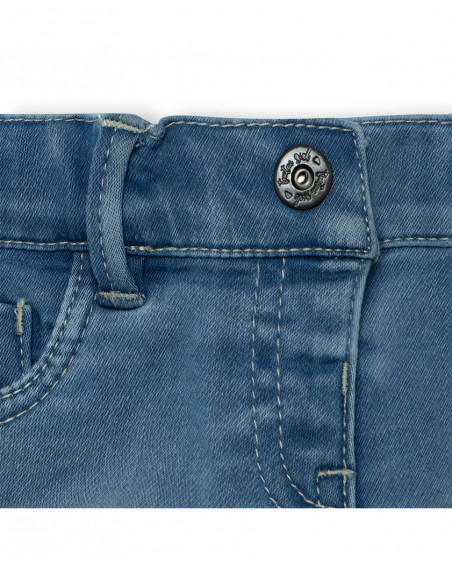 Blue pockets denim shorts for girls basicos baby