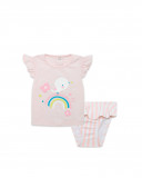 Pink striped bathing suit for girls so cute