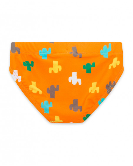 Slip printed for boys orange funcactus