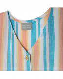 Blue striped poplin dress for girls venice beach Blue striped poplin dress for girls venice beach
