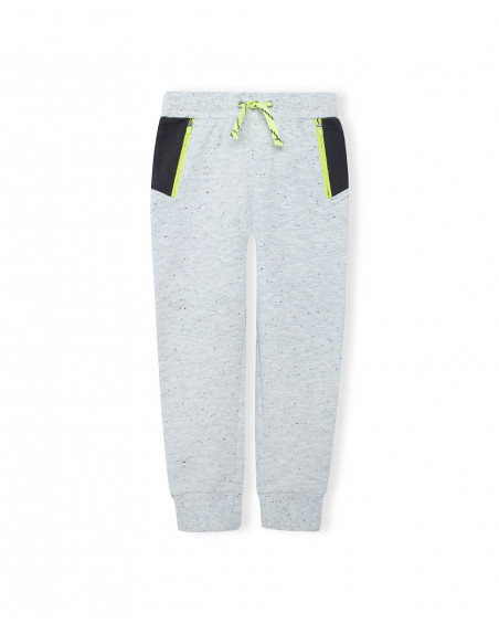 Grey jogging plush trousers for boys play