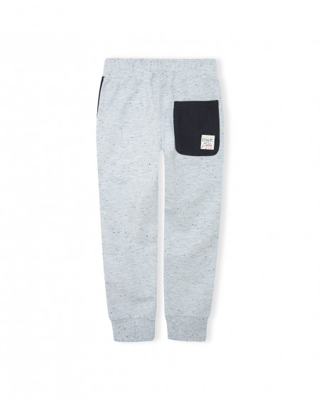 Grey jogging plush trousers for boys play