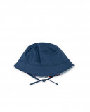 Blue printed combined hat for boys enjoy the sun