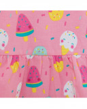 Pink suspenders jersey dress for girls icy and sweet Pink suspenders jersey dress for girls icy and sweet