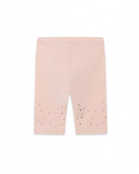 Pink stars jersey capri leggings for girls basicos kids