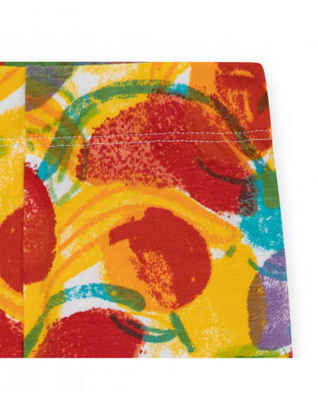 Jersey leggings printed for girls yellow fruitty time Jersey leggings printed for girls yellow fruitty time