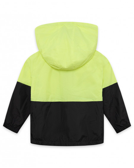 Green hooded wind stopper for boys play