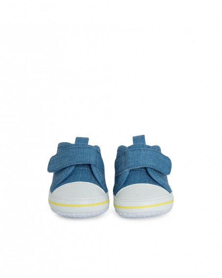 Blue little face denim trainers for boys hi! sunshine