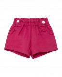 Fuchsia buttons twill shorts for girls basicos baby