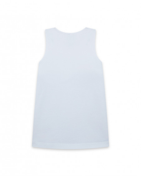 White printed jersey dress for girls little pirates White printed jersey dress for girls little pirates