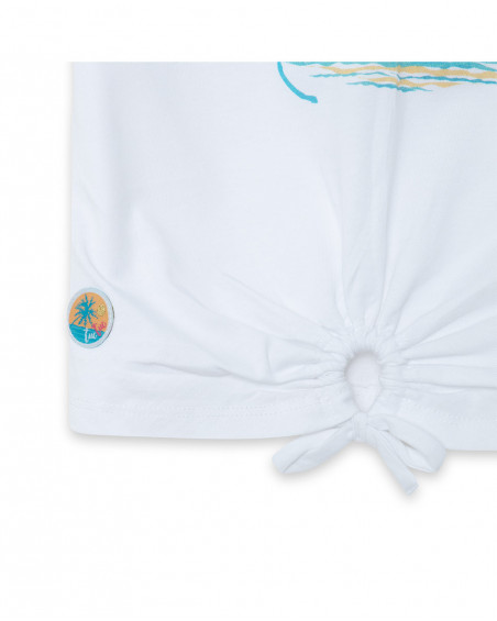 White knot jersey t-shirt for girls venice beach