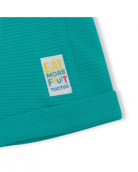 Blue cords plush bermudas for boys fruitty time