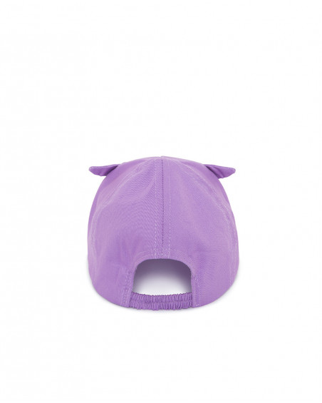Pink ears twill cap for girls in the jungle
