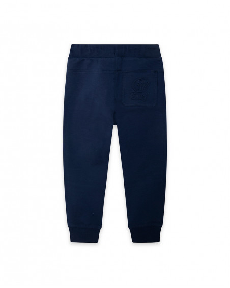 Blue jogging plush trousers for boys surf club