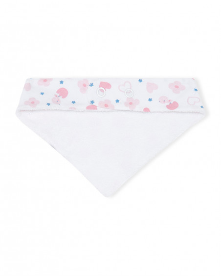 Pink printed jersey neck gaiter for girls so cute