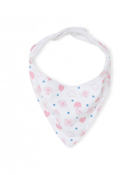 Pink printed jersey neck gaiter for girls so cute